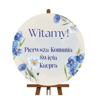Pamiątka Pierwszej Komunii Świętej - Tablica Powitalna Komunia Święta Personalizacja - miniaturka - grafika 1