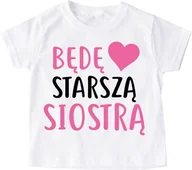 Koszulki dla dziewczynek - Koszulka będę starszą siostrą - miniaturka - grafika 1