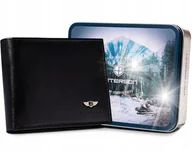 Portfele - Peterson portfel skóra naturalna czarny PTN 380-P BLACK - mężczyzna - miniaturka - grafika 1