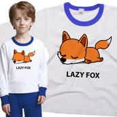 Piżamy dla dziewczynek - Piżama dziecięca Leniwy Lis Lisek 110/116 - VoloDonum - miniaturka - grafika 1