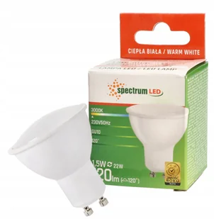 Żarówka Led GU10 reflektor 1,5W barwa ciepła WOJ+13268 Spectrum - Żarówki LED - miniaturka - grafika 1