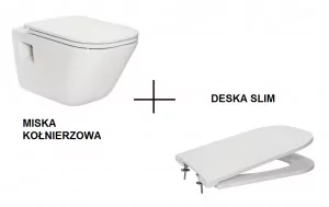 ROCA A346477000 + A801482211 Gap Miska WC podwieszana ROCA A346477000 + Gap Deska WC SLIM wolnoopadająca duroplast ROCA A80148221 - Miski WC - miniaturka - grafika 1