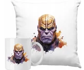 Gadżety dla niej i dla niego - ZESTAW PODUSZKA + KUBEK Thanos Marvel Pomysł Na Prezent +IMIĘ - miniaturka - grafika 1