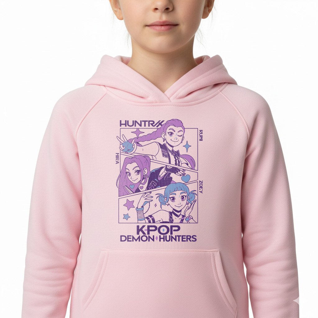 Bluza dziecięca K-Pop Demon Hunters Huntrix 003 7-8 Różowy