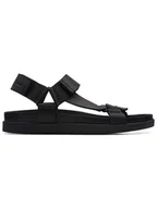 Sandały męskie - Clarks Skórzane sandały "Sunder Range" w kolorze czarnym - miniaturka - grafika 1