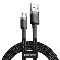 Kable USB - Baseus Cafule USB do microUSB 2A 3m szaro-czarny - miniaturka - grafika 1