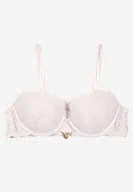 Biustonosze - Jasnofioletowy Koronkowy Biustonosz Push Up na Podwójnych Regulowanych Ramiączkach Emilinoria - Born2be - miniaturka - grafika 1