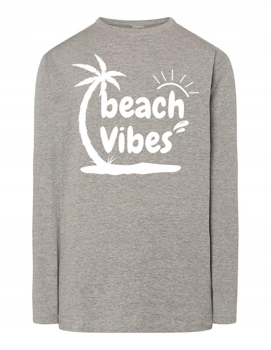 Longsleeve wakacyjny nadruk Beach Vibes r.M