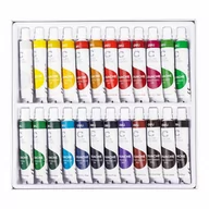 Przybory szkolne - Farby gwaszowe Deli 24 kolory 12ml/tuba - miniaturka - grafika 1