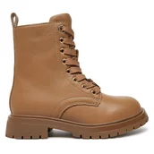 Buty dla dziewczynek - Trapery Tommy Hilfiger Lace-Up Bootie T3A5-33568-0092 M Brązowy - miniaturka - grafika 1