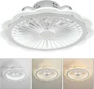 Wentylatory sufitowe - Wentylator sufitowy LED z oświetleniem 50cm Nowoczesny ultra cienki cichy okrągły wentylator z pilotem 36w - miniaturka - grafika 1