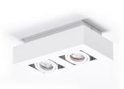 Lampy sufitowe - Azzardo NIKEA AZ4434 downlight natynkowy 2x50W/GU10 IP20 AZ4434 - miniaturka - grafika 1