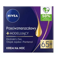 Kremy do twarzy - Przeciwzmarszczkowy + Modelujący krem na noc 65+ 50 ml - miniaturka - grafika 1