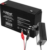 Baterie do zasilaczy awaryjnych UPS - Xtreme Akumulator 6V/12Ah + ładowarka 82-201# 82-201# / BAT1145 - miniaturka - grafika 1