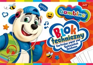 Blok techniczny A4 10K białe kartki Bambino PAKIET 10 sztuk - ST-Majewski - Szkolne artykuły papiernicze - miniaturka - grafika 1
