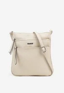 Torebki damskie - Jasnobeżowa Torebka Typu Listonoszka z Zasuwanymi Kieszeniami Silatea - miniaturka - grafika 1