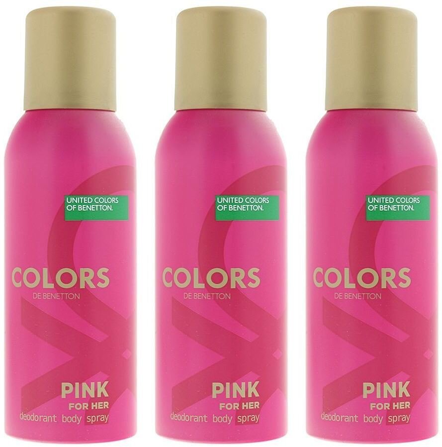 Benetton Benetton, Colors Pink, Floral and Fruity, Deodorant Spray, For Women, 150 ml For Women