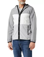 Kurtki męskie - Geox M GRECALE HOOD JKT kurtka męska, szary (Mel.tit/Blanc/Sleetg F8690), 52 - miniaturka - grafika 1