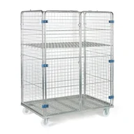 Wózki magazynowe - Wózek kontenerowy, 1 półka, 1660 x 1180 x 770 mm - miniaturka - grafika 1