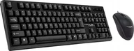 Zestawy myszka + klawiatura - Zestaw klawiatura QWERTY + mysz przewodowy USB A K8605 U+U - miniaturka - grafika 1