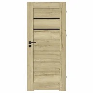 Drzwi wewnętrzne - Skrzydło drzwiowe łazienkowe z podcięciem wentylacyjnym Syrion dąb halifax 80 prawe Nawadoor - miniaturka - grafika 1