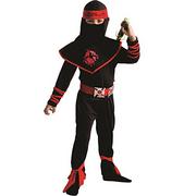 Stroje karnawałowe - Dress Up America Dzieci Ninja wojownicy kostium firmy Dress Up Amerika, wielokolorowa 784-T4 - miniaturka - grafika 1