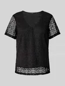 Koszulki i topy damskie - T-shirt o kroju regular fit z efektem podpalania model ‘MAYA’ - miniaturka - grafika 1