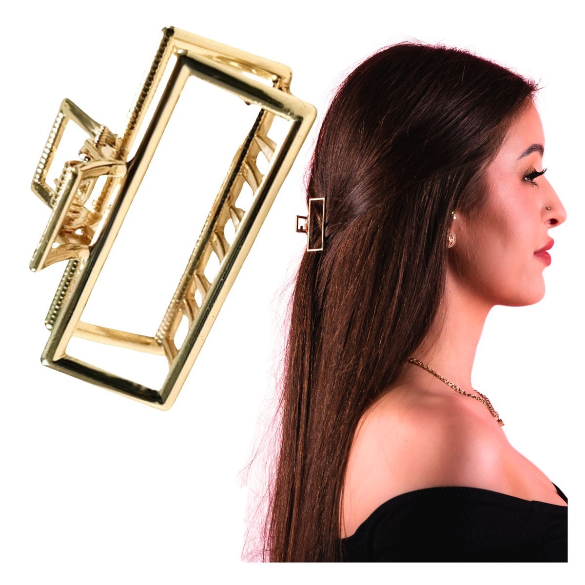 Klamra do Włosów Złota Mała Spinka Francuska Metalowa Lekka i Wytrzymała