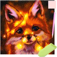 Malowanie po numerach - Haft Diamentowy Diamond Painting Mozaika 5D Zestaw Lis MALATEC - miniaturka - grafika 1