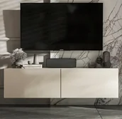 Szafki RTV - Wisząca szafka RTV 120 cm mała komoda kaszmir mat - miniaturka - grafika 1