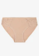 Majtki damskie - Beżowe Gładkie Majtki Figi z Bawełny Venessila - miniaturka - grafika 1
