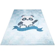 Dywany dla dzieci - Niebieski dywan dziecięcy z misiem panda N2-W98 - miniaturka - grafika 1