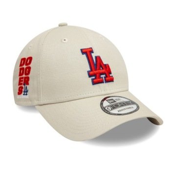 Czapka z daszkiem New Era Side Patch 9Forty Los Angeles Dodgers light beige