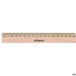 Leniar Linijka drewniana 17 cm, - Linijki, ekierki - miniaturka - grafika 1