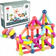 Klocki - Magnetyczne Klocki Konstrukcyjne Edukacyjne  40 EL. - miniaturka - grafika 1