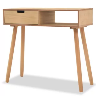 vidaXL Stolik typu konsola, drewno sosnowe, 80x30x72 cm, brązowy - Konsole i sekretarzyki - miniaturka - grafika 1
