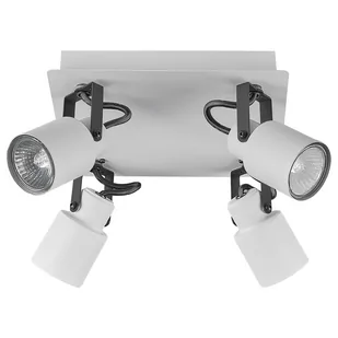 Lampa Sufitowa 4-punktowa Metalowa Biała Bonte! - Lampy sufitowe - miniaturka - grafika 1