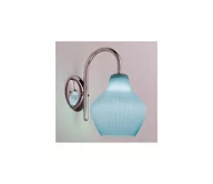 Lampy ścienne - SIRU - Kinkiet LONDON 1xE27/60W/230V niebieski/chrom błyszczący szkło weneckie - miniaturka - grafika 1