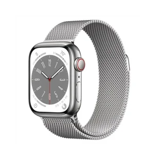 Apple Watch 8 GPS + Cellular 41mm Silver Stainless Steel Case with Silver Milanese Loop - Smartwatch - miniaturka - grafika 1