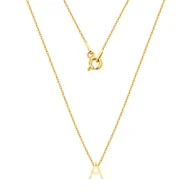 Naszyjniki - Złoty naszyjnik - literka A - miniaturka - grafika 1