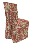 Pokrowce na meble - Dekoria Sukienka na krzesło wzory roślinne i kwiatowe na czerwono-ceglanym tle 45 × 94 cm Gardenia 580-142-12 - miniaturka - grafika 1