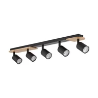 Lampy sufitowe - Cover Wood lampa sufitowa (spot) 5xGU10 czarna 5777 - miniaturka - grafika 1