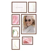 Ramki na zdjęcia - Zestaw Ramek Drewnianych - Galeria Ramek Na 7 Zdjęć - miniaturka - grafika 1