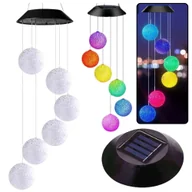 Lampy ogrodowe - Lampki Solarne Ogrodowe LED Dzwonki Kule Kolorowe 70cm - miniaturka - grafika 1