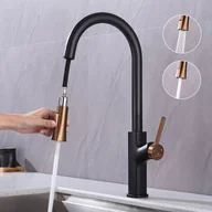 Baterie kuchenne - Bateria kuchenna z wyciąganą wylewką Bateria kuchenna z obrotową wylewką Bateria zlewozmywakowa z 2 dyszami do wyboru - miniaturka - grafika 1