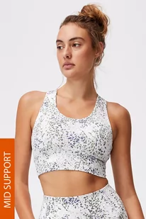 Cotton On Biustonosz sportowy Longline Crop beżowy - Biustonosze - miniaturka - grafika 1