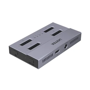 Unitek USB4 4-kieszeniowa stacja dokująca/ klonująca M.2 SSD - Obudowy i kieszenie na dyski twarde - miniaturka - grafika 1