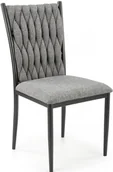 Krzesła - Krzesło tapicerowane szare K435 na czarnych metalowych nogach - miniaturka - grafika 1