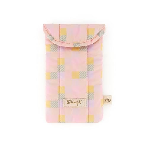 Mr. Wonderful - Etui na okulary - Kolorowe kwadraty - Wyściełane etui na okulary z tkaniny - Z zapięciem na rzep