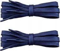 Akcesoria obuwnicze - WOSKOWANE Płaskie Sznurówki GRANATOWE Sznurowadła 160 cm Połysk 5 mm G14-04 - miniaturka - grafika 1